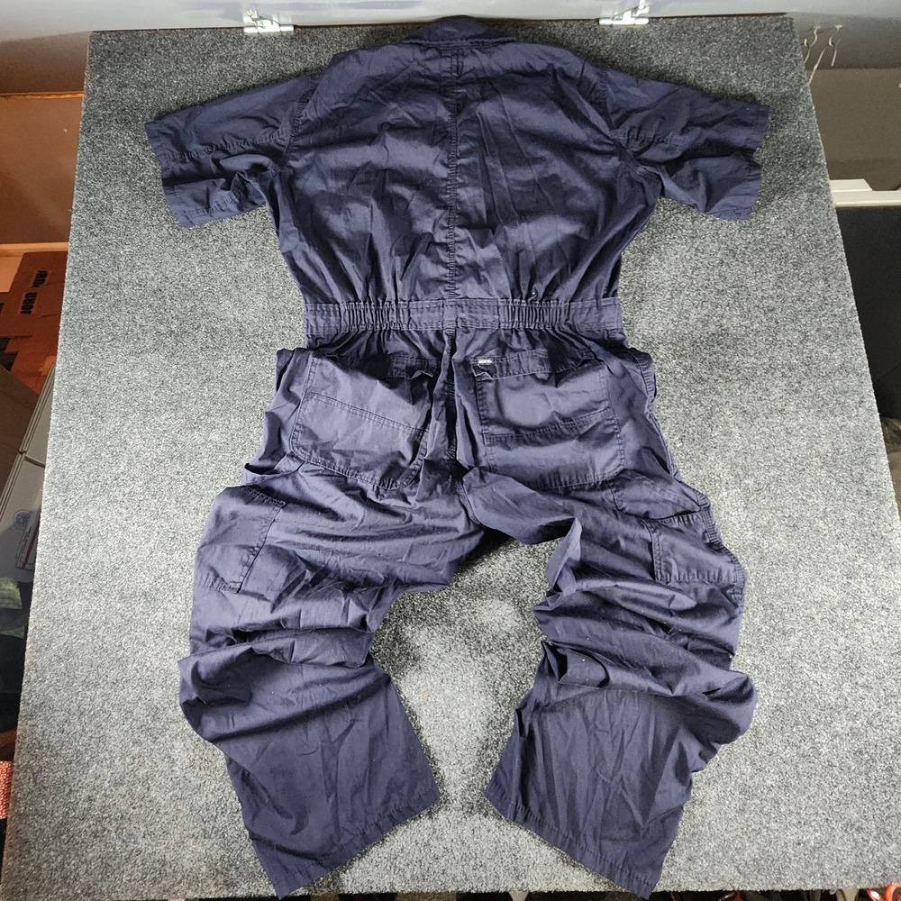Key Imperial Navy Zip-Up Coveralls Mens Large Regular Work Wear Mechanic EUC - Picture 4 of 8
